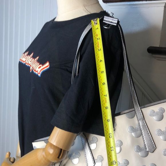 KATE SPADE X Disney Silver Mickey Mouse Embossed Shoulder Bag Tote - Picture 9 of 17